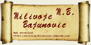 Milivoje Bajunović vizit kartica